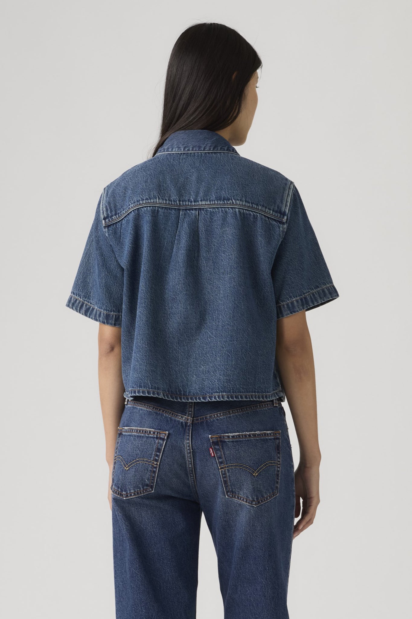 Logan Short Sleeve Denim Shirt Tencel Tinted Times