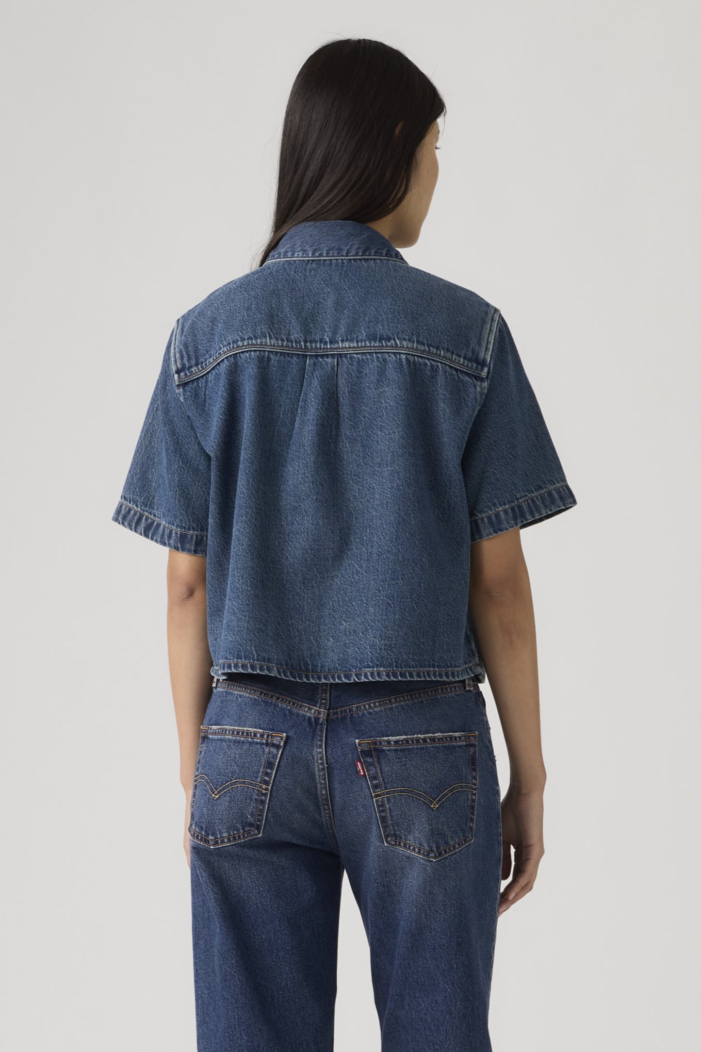 Logan Short Sleeve Denim Shirt Tencel Tinted Times