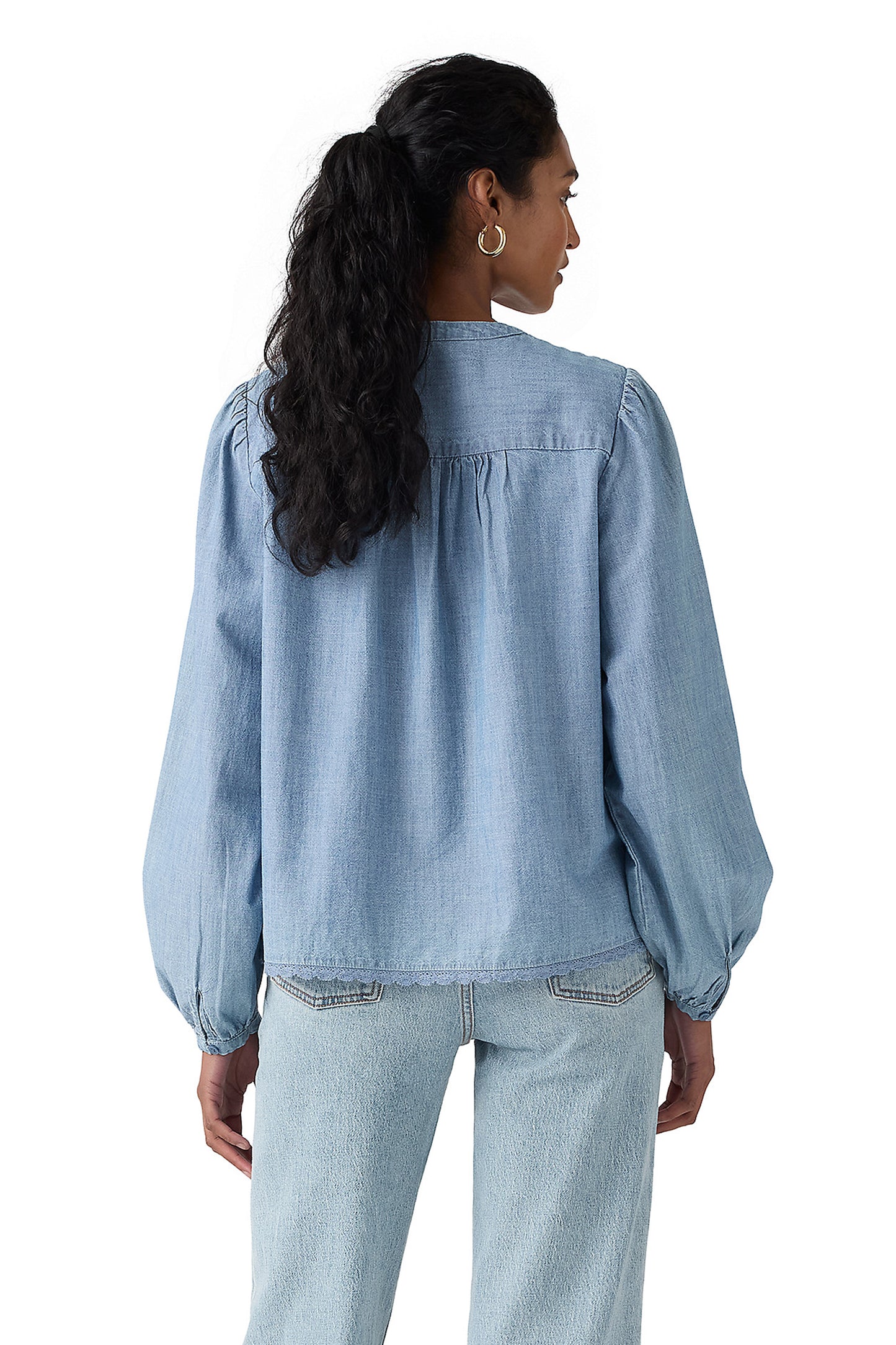 Cleo Long Sleeve Blouse Faded Tide
