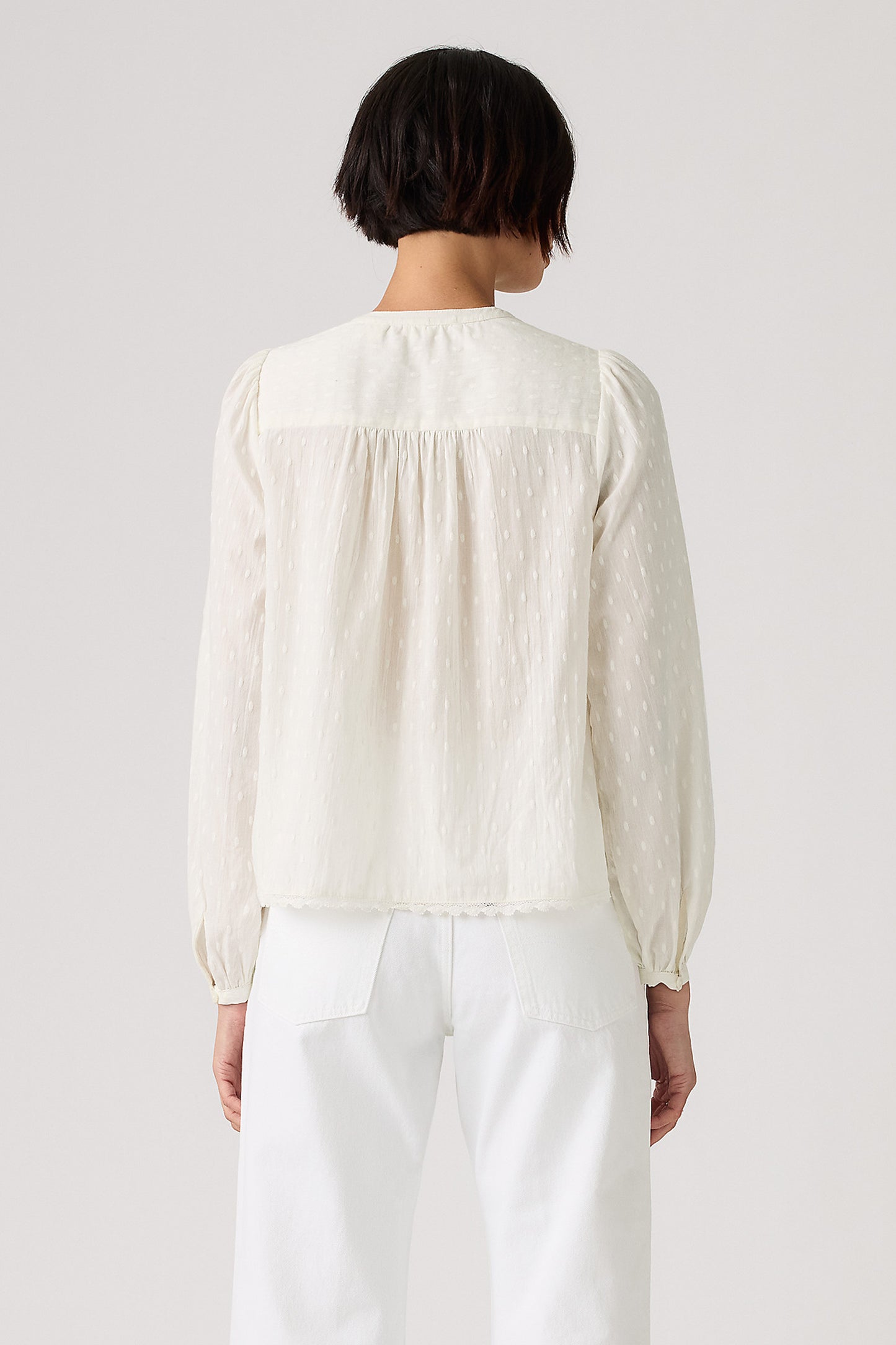 Cleo Long Sleeve Blouse Egret