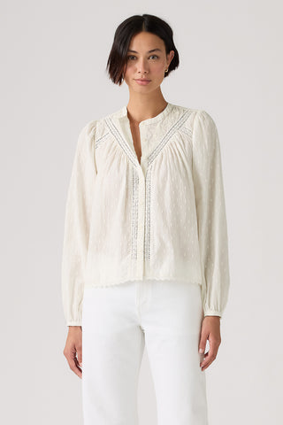 Cleo Long Sleeve Blouse Egret