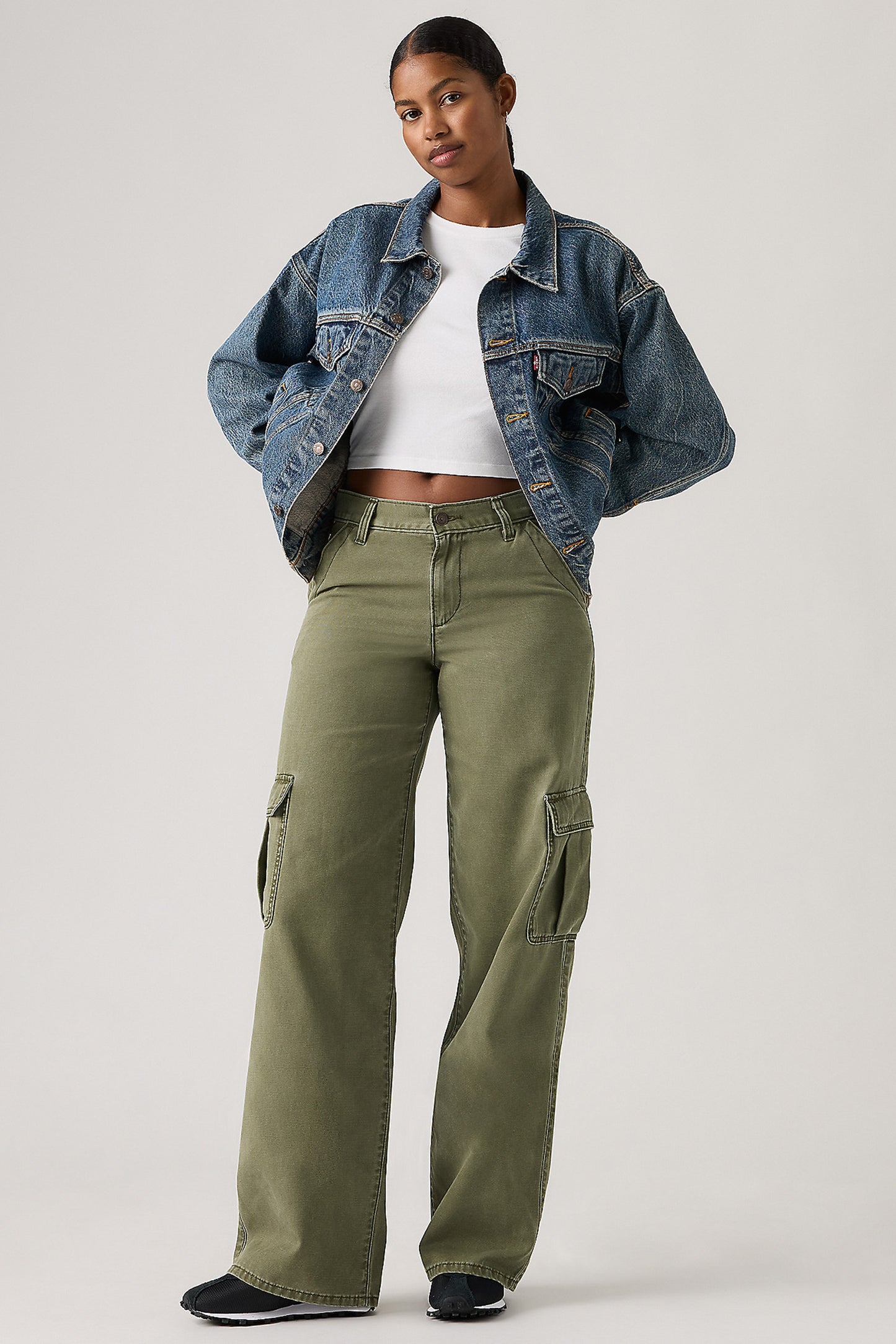 Superlow Loose Cargo Jeans Ivy Green Pigment