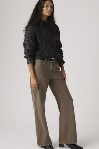 Leilah Cable Crewneck Washed Anthracite Night
