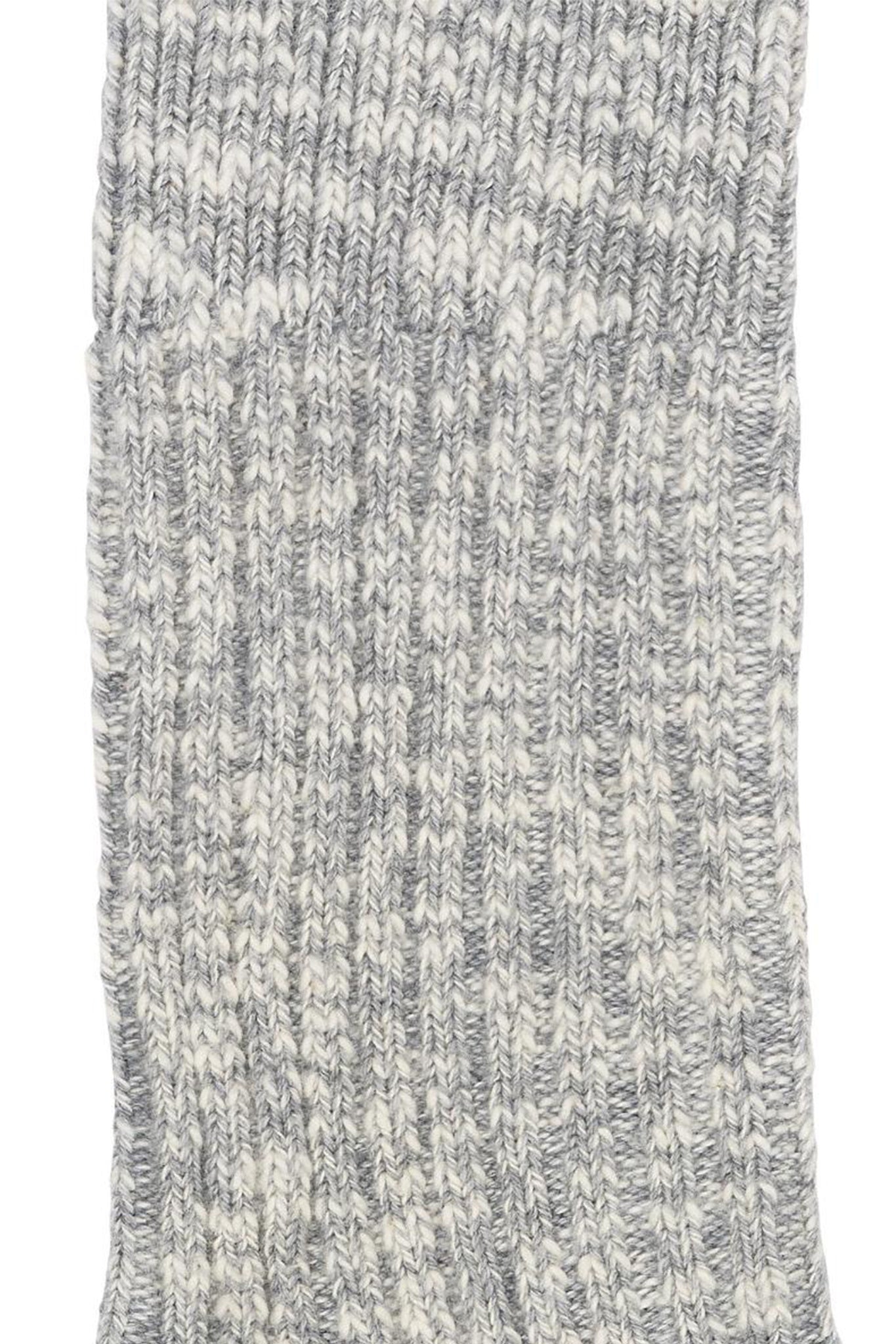 Cotton Slub Socks Gey White
