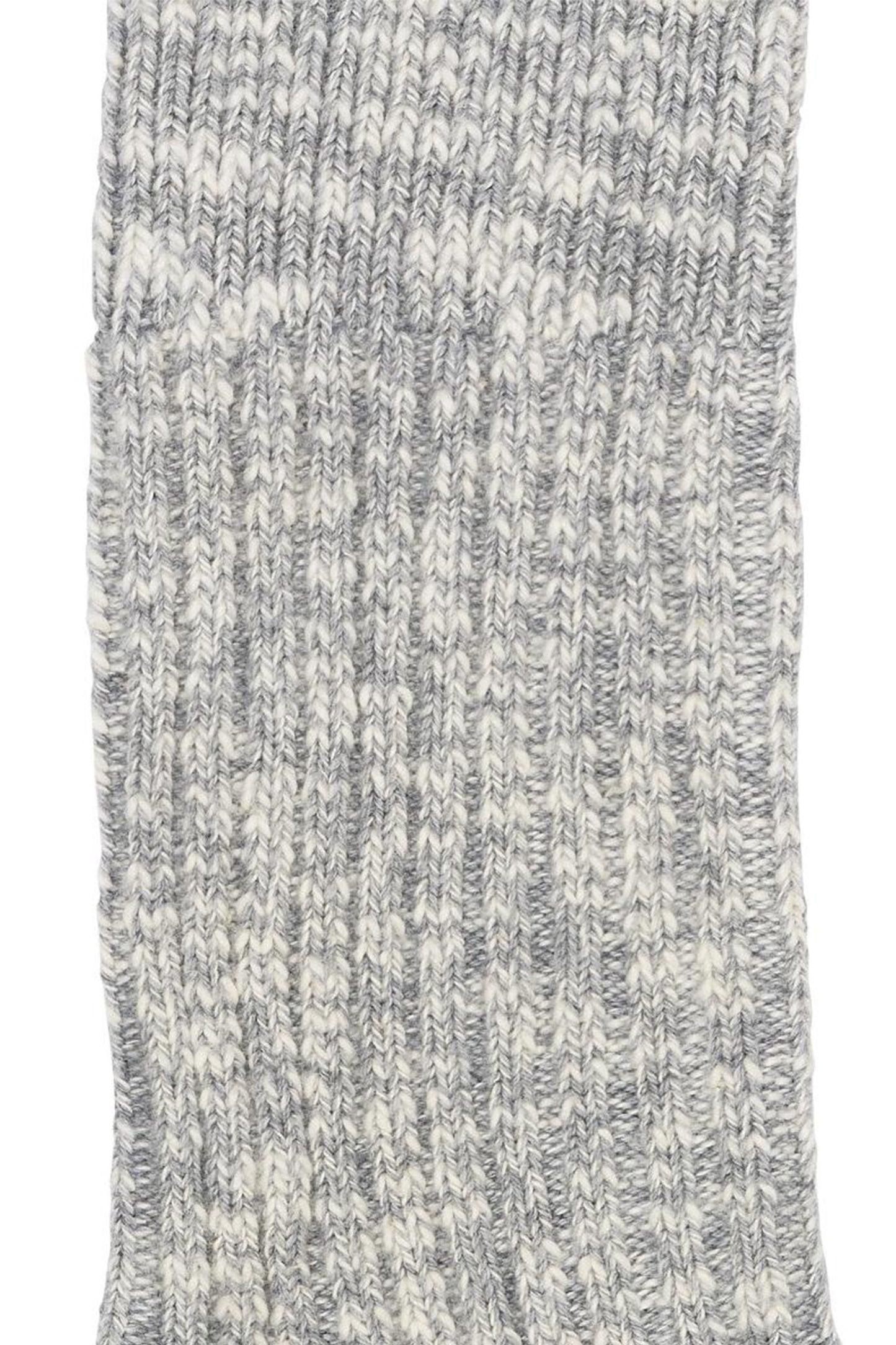 Cotton Slub Socks Gey White