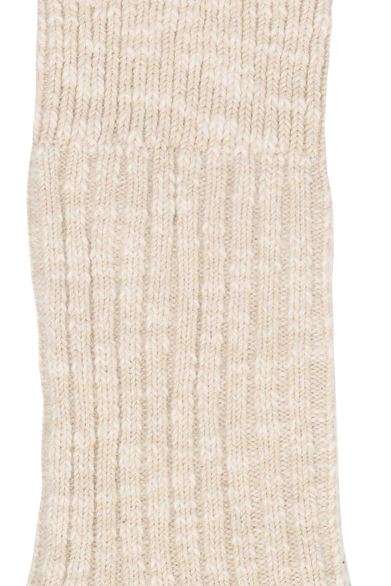 Cotton Slub Socks Beige White