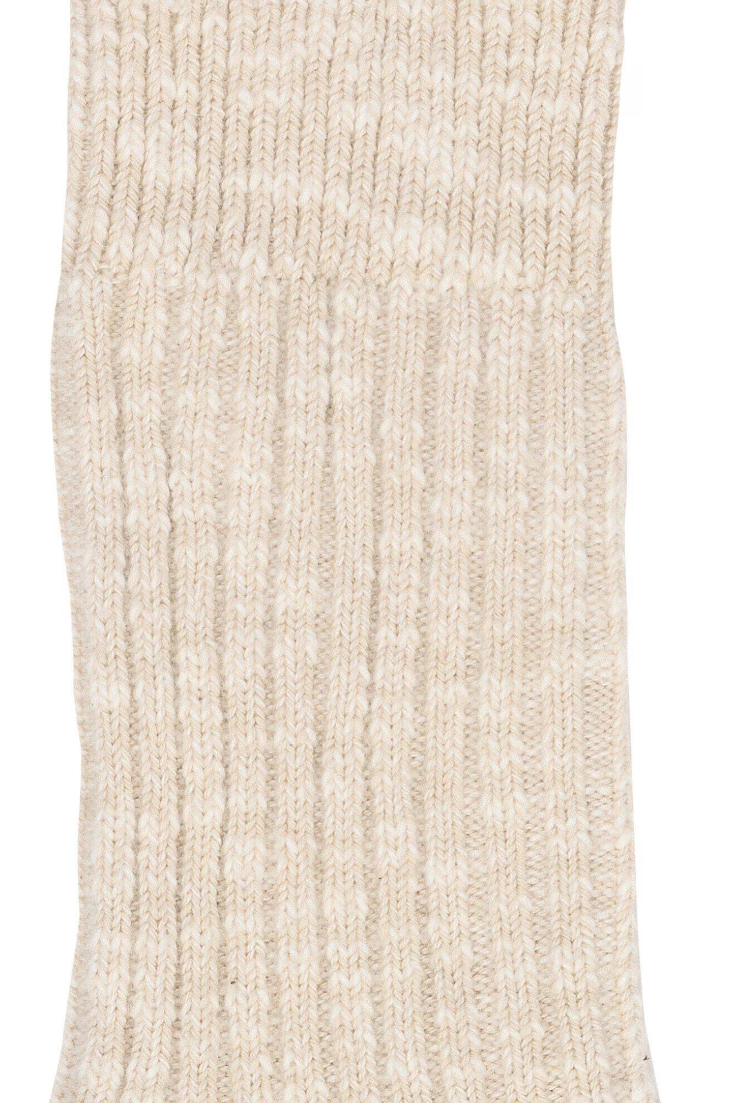Cotton Slub Socks Beige White