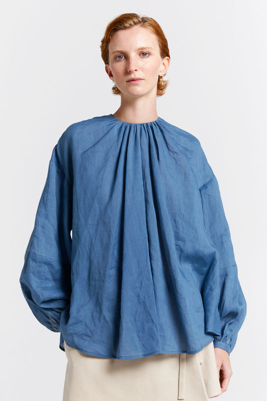 Heirloom Blouse Denim Blue