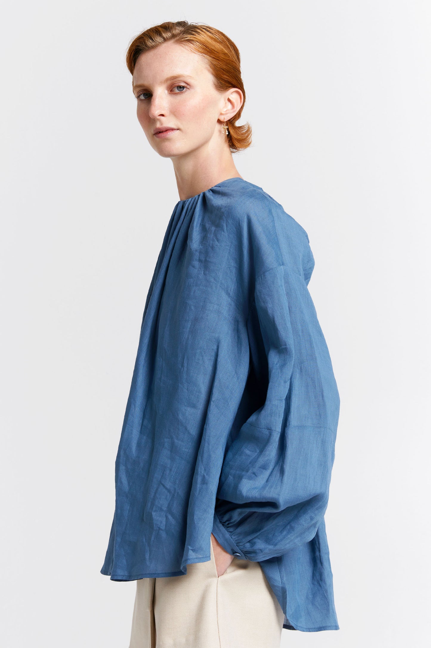Heirloom Blouse Denim Blue