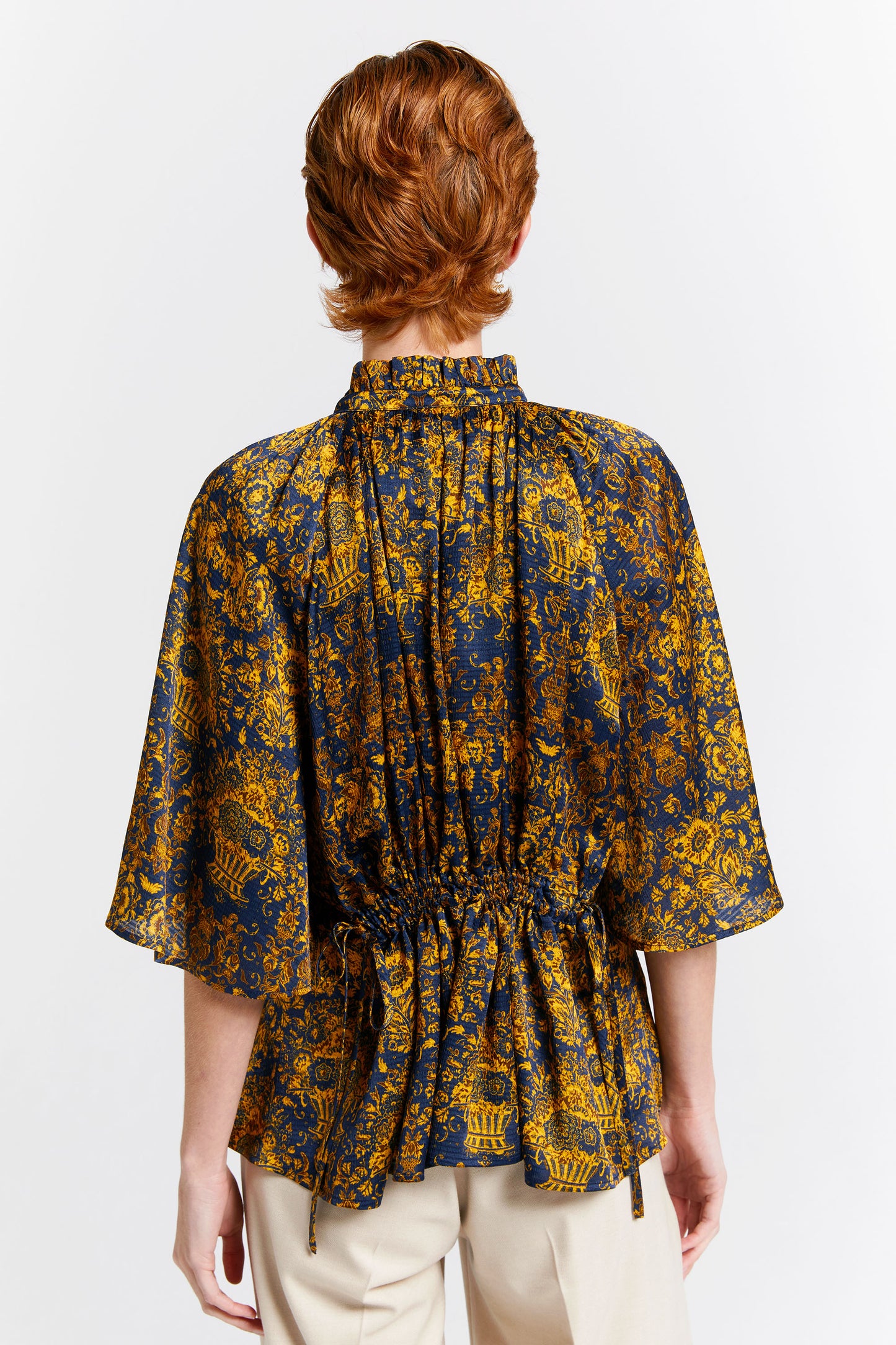 Trinket Top Navy/Antique Gold