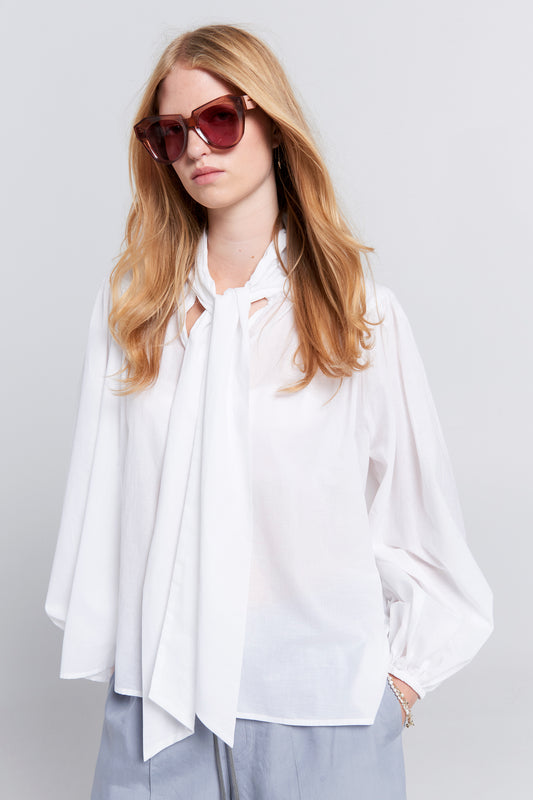 Reining Bow Blouse White
