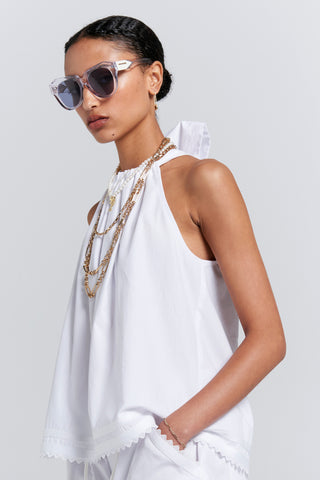 Scout Bow Back Top White