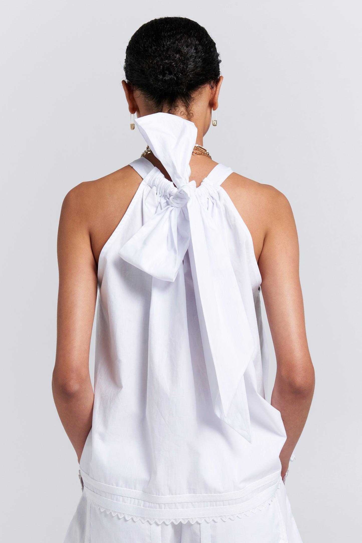 Scout Bow Back Top White