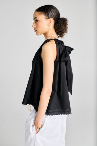 Scout Bow Back Top Black