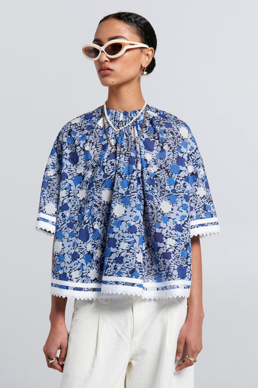 Field Blouse Blue Multi