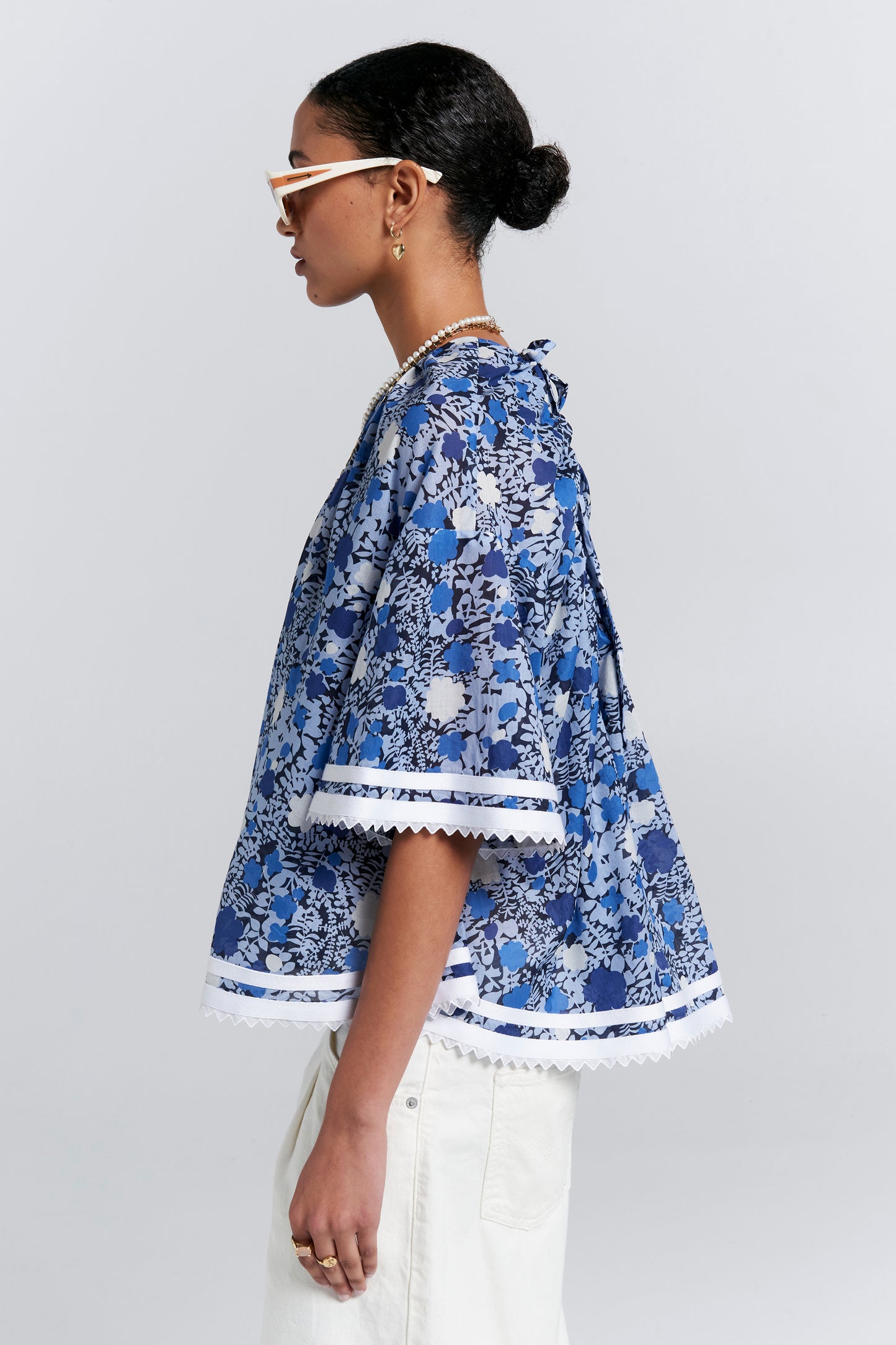 Field Blouse Blue Multi