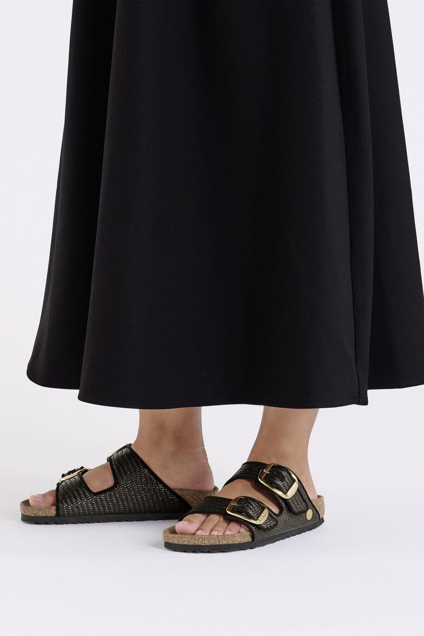 Arizona Big Buckle Raffia Regular Fit Black