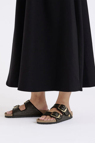 Arizona Big Buckle Raffia Regular Fit Black