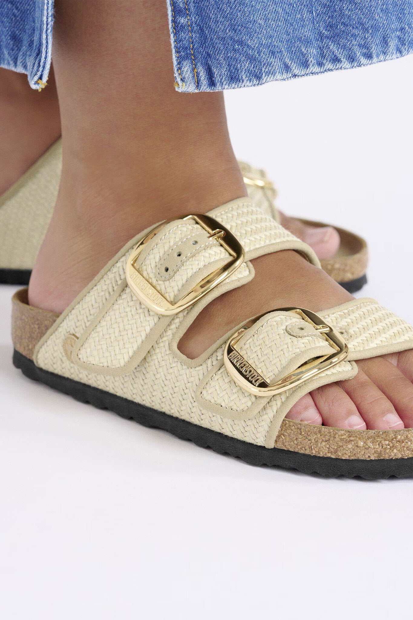 Arizona Big Buckle Raffia Regular Fit Natural