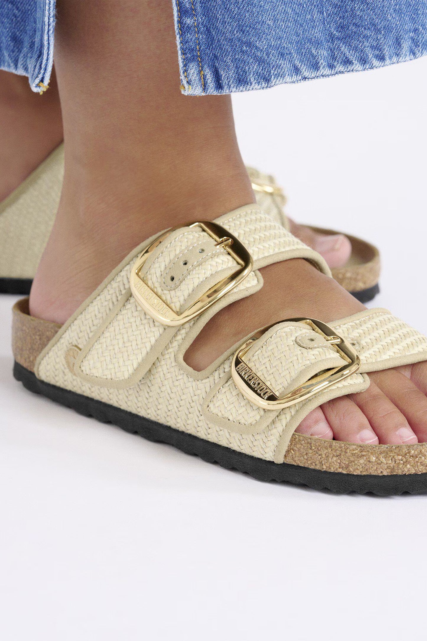 Arizona Big Buckle Raffia Regular Fit Natural