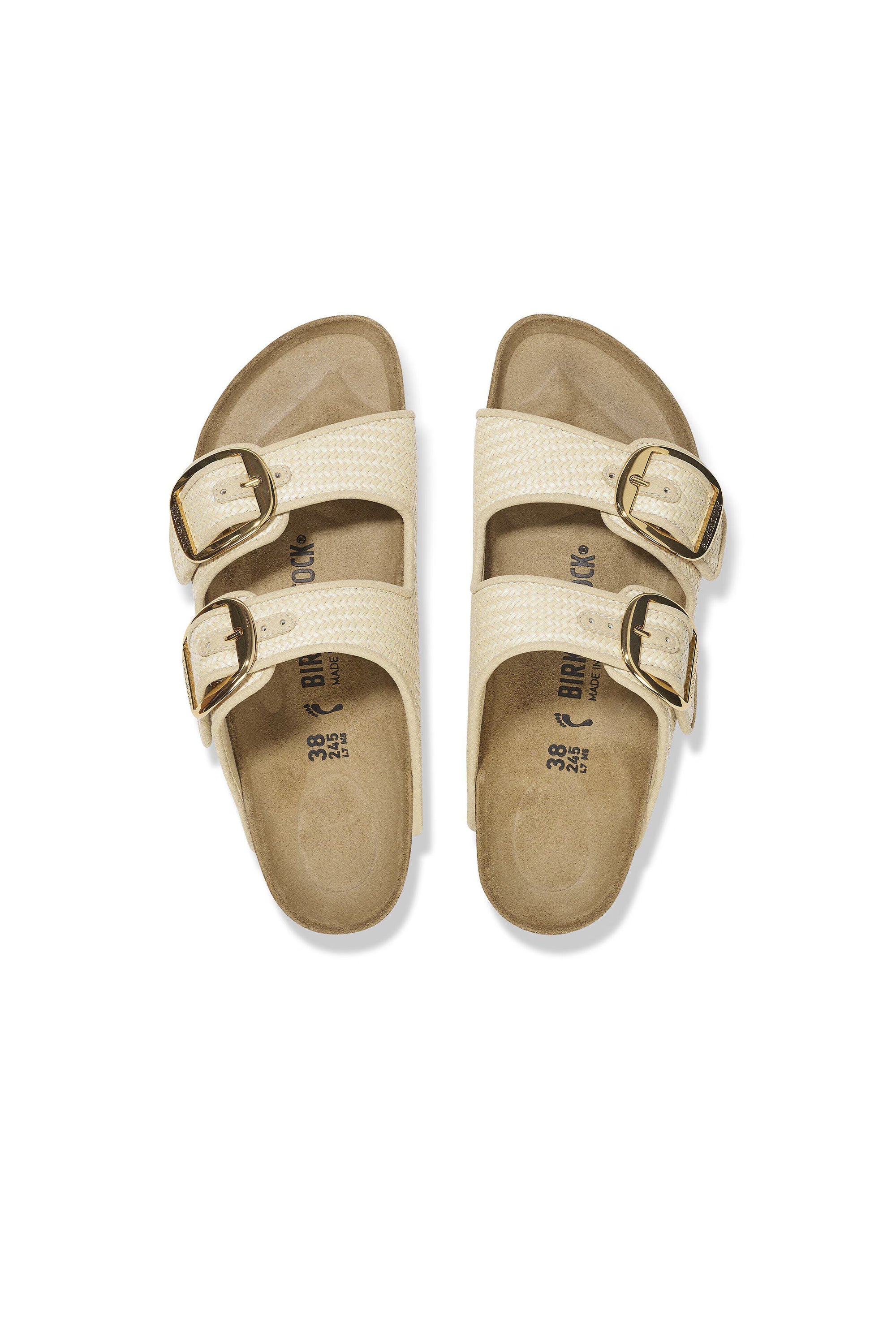 美品workersOfficerTrousersRegularFit Beige Arizona Big Buckle Raffia Regular Fit Natural – Karen Walker