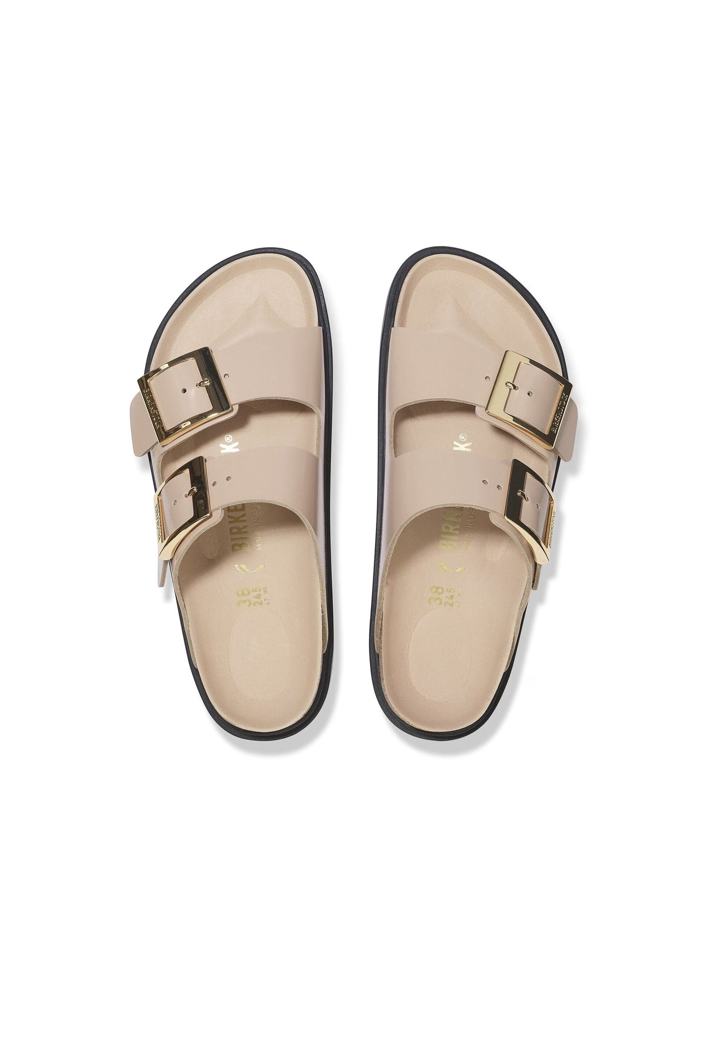 Arizona Droplet Buckle High Shine Regular Fit New Beige