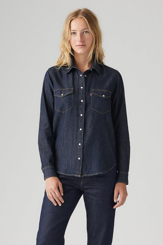 Iconic Western Shirt Today's News Blue