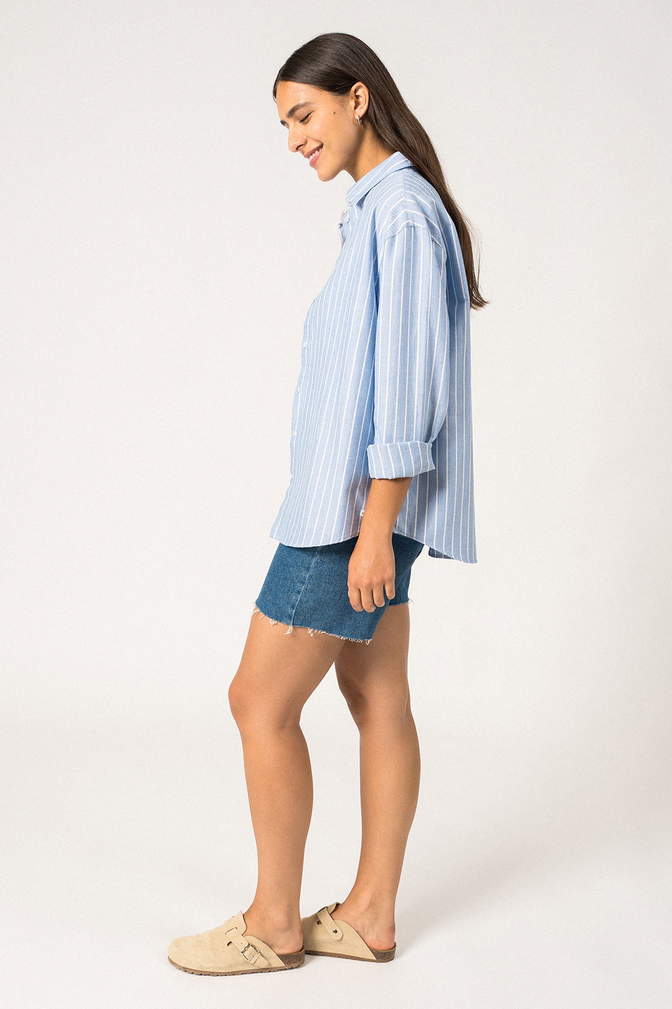 Myriam Blouse Mer/Blanc