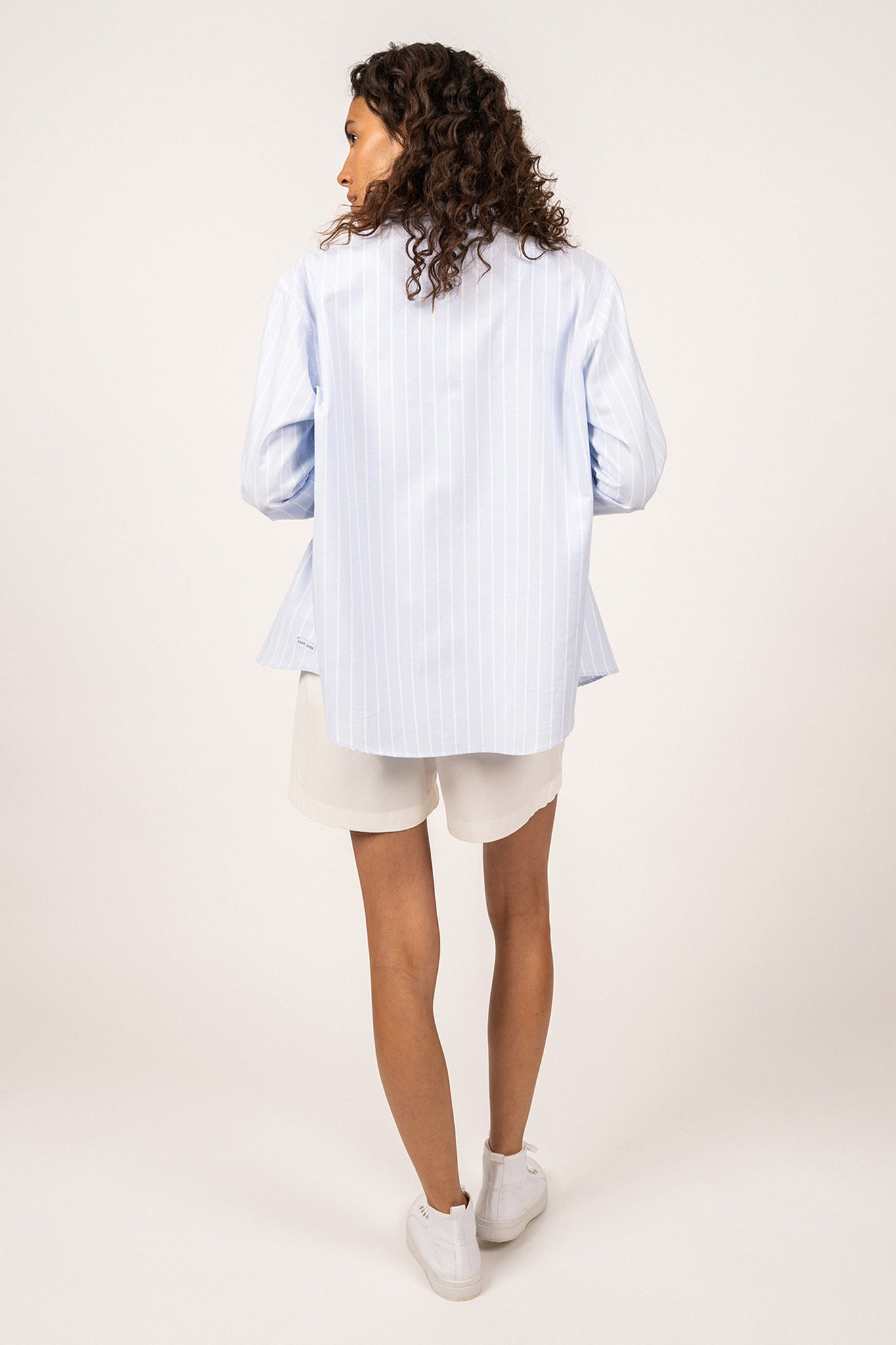 Myriam Blouse Ciel/Blanc