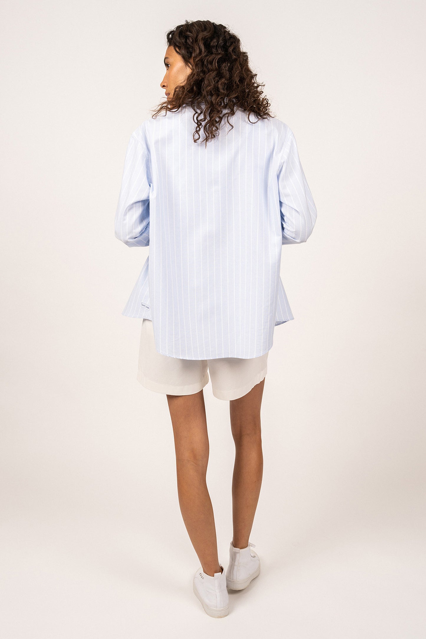 Myriam Blouse Ciel/Blanc