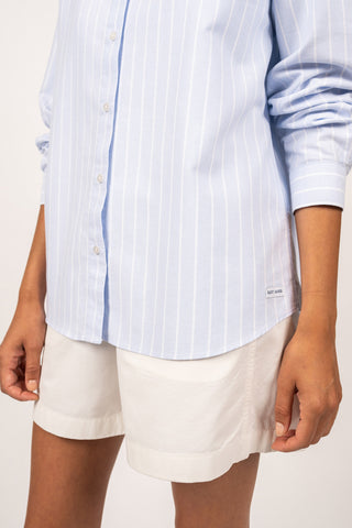 Myriam Blouse Ciel/Blanc