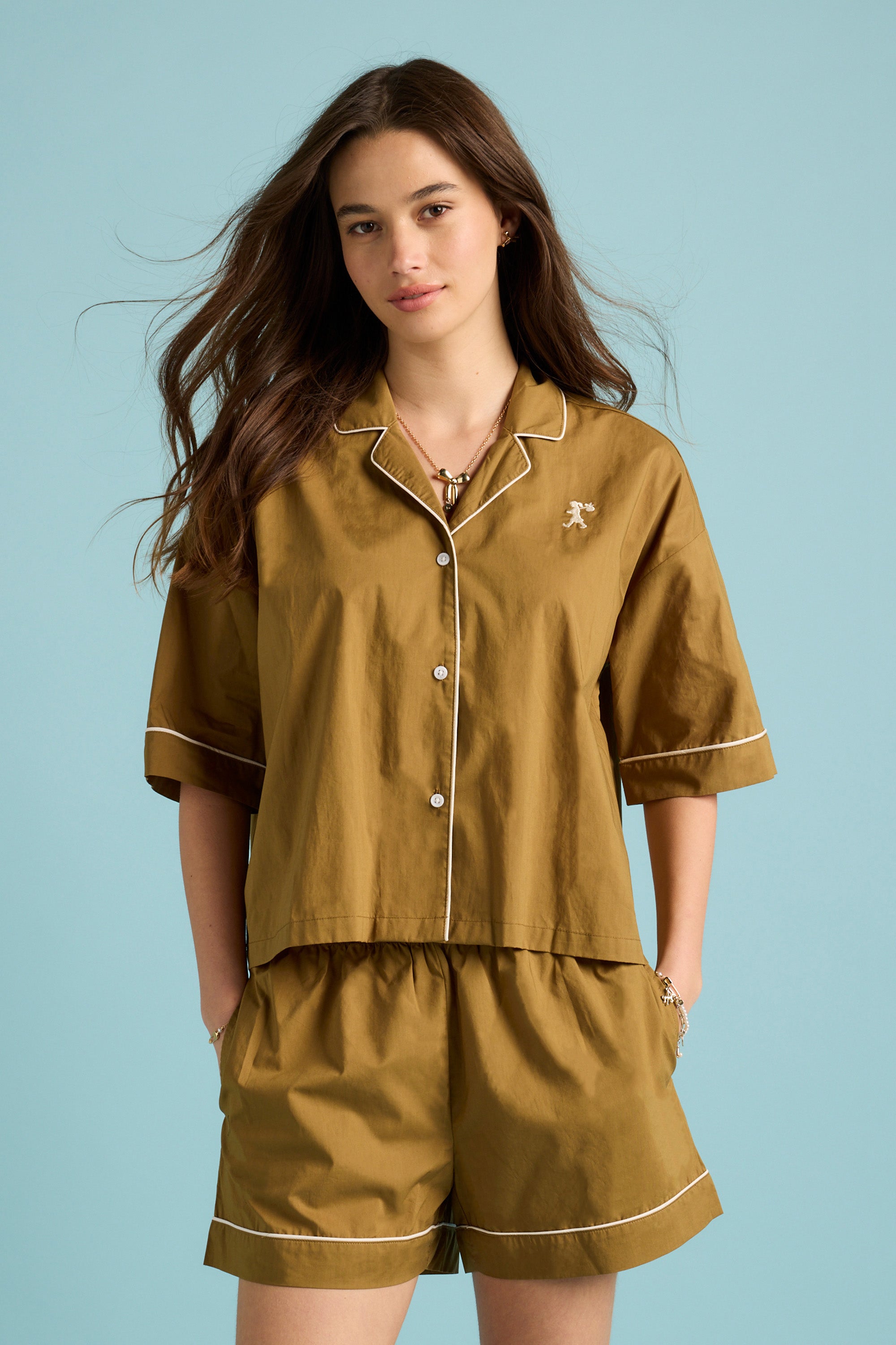 Runaway Girl Boxer PJ Set Nutria – Karen Walker