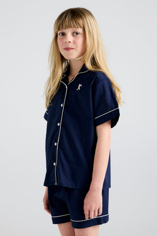 Runaway Girl Kids Boxer PJ Set Deep Indigo