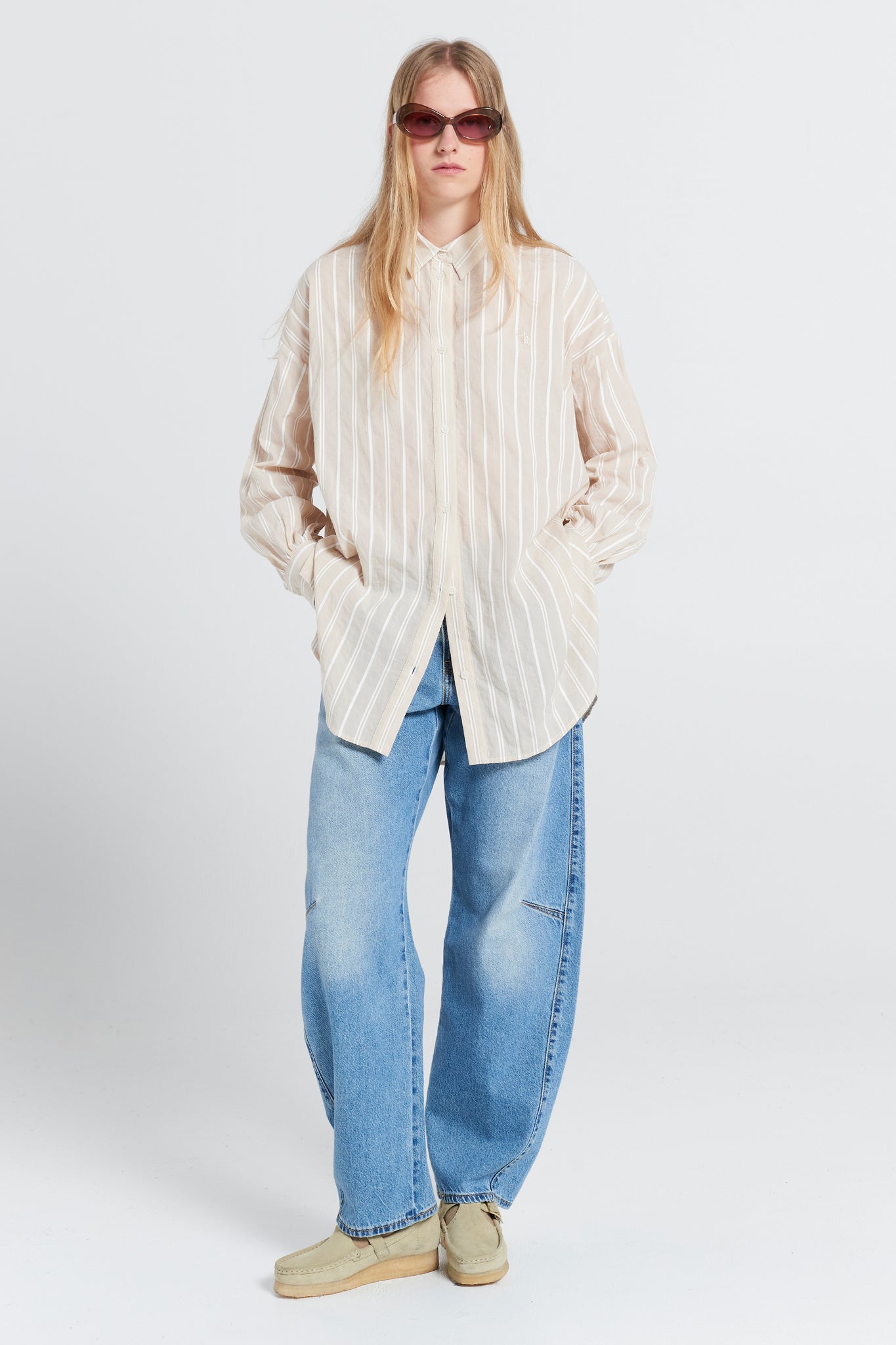 Oversized Walker Shirt Natural