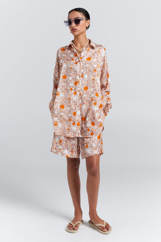 Oversized Walker Shirt Pink Multi