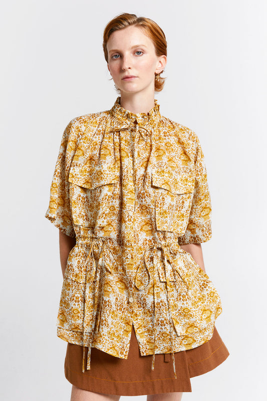 Credenza Shirt Off-White/Antique Gold
