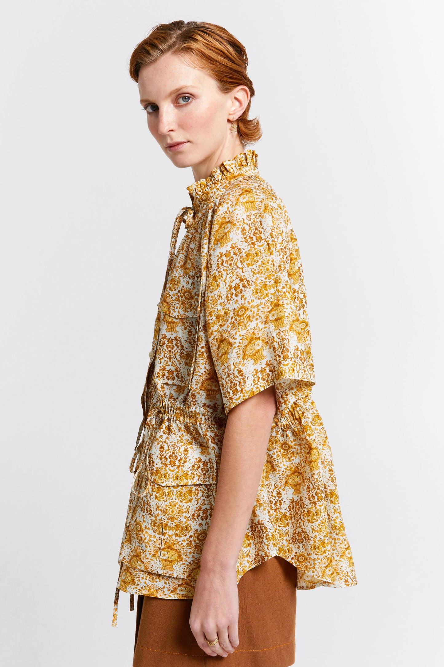 Credenza Shirt Off-White/Antique Gold
