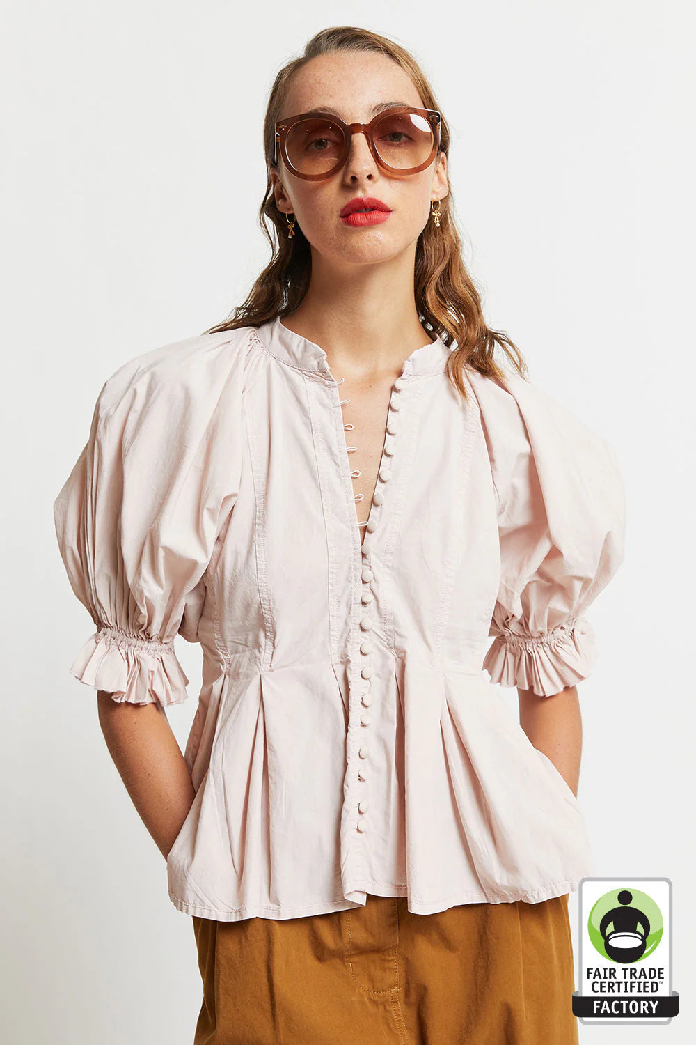 Melody Organic Cotton Top Off-White