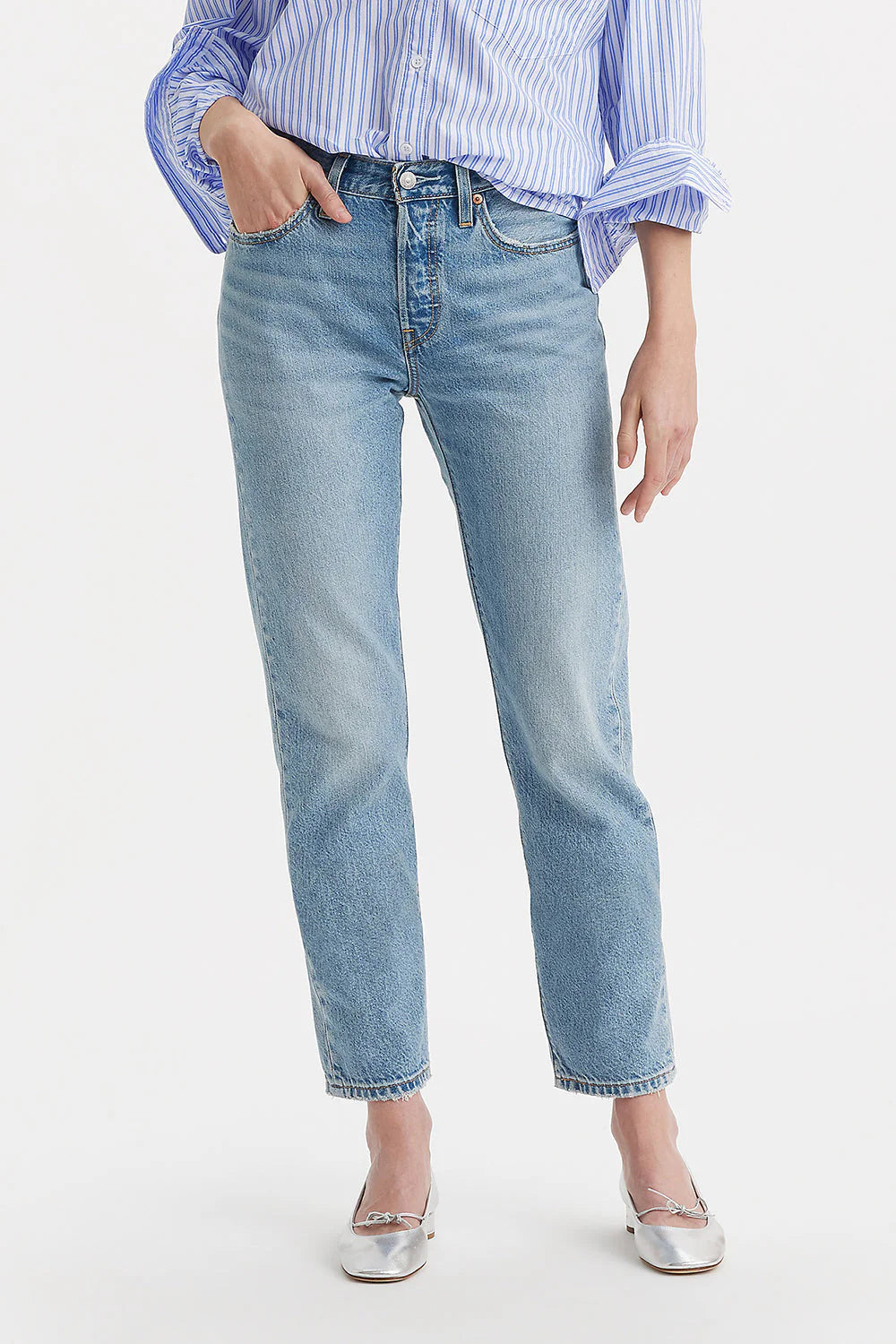 501Â® Original Lightweight Cropped Jeans Fun Flare LB Blue