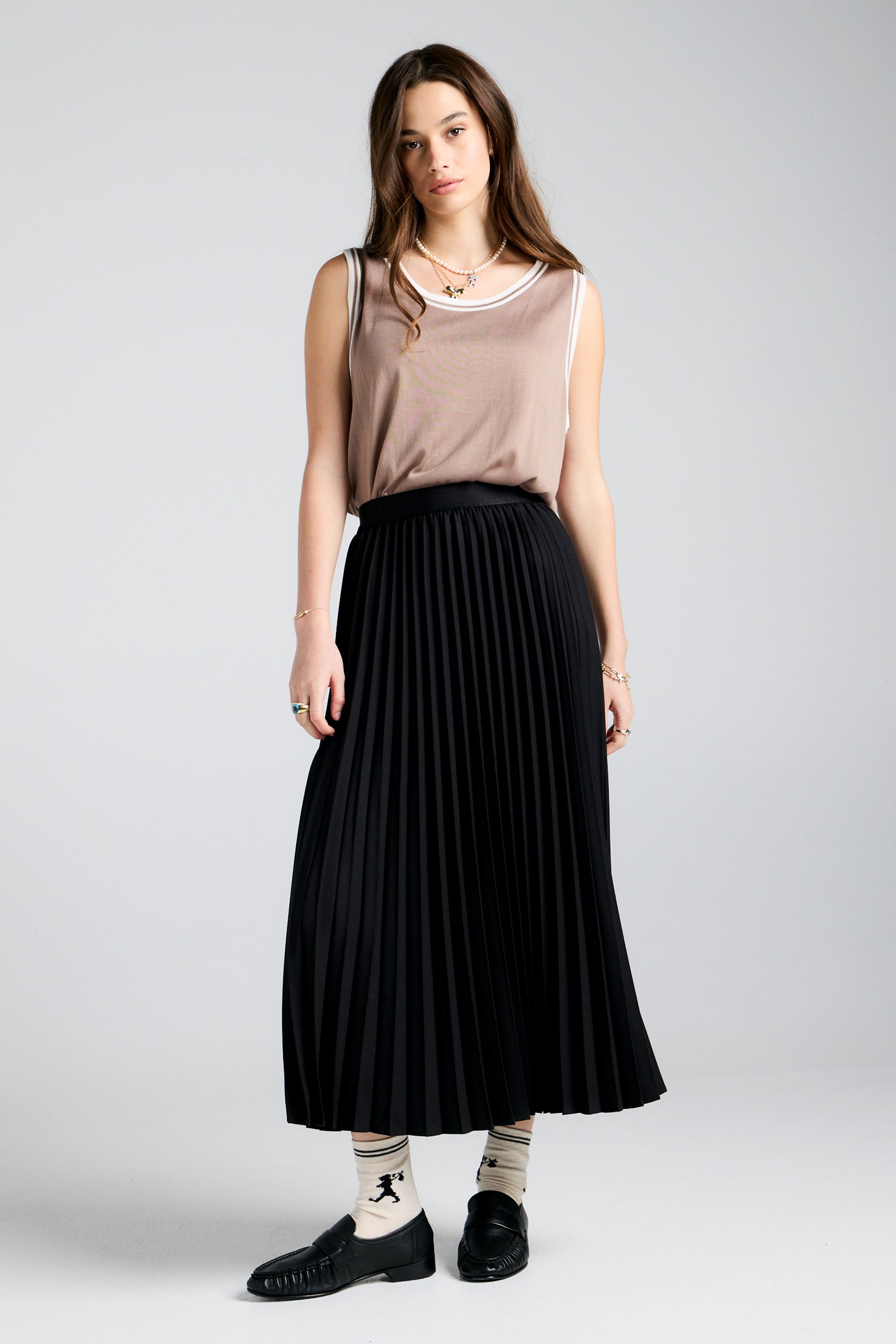 Sunray Pleated Skirt Black – Karen Walker
