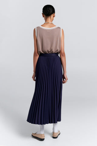 Sunray Pleated Skirt Navy