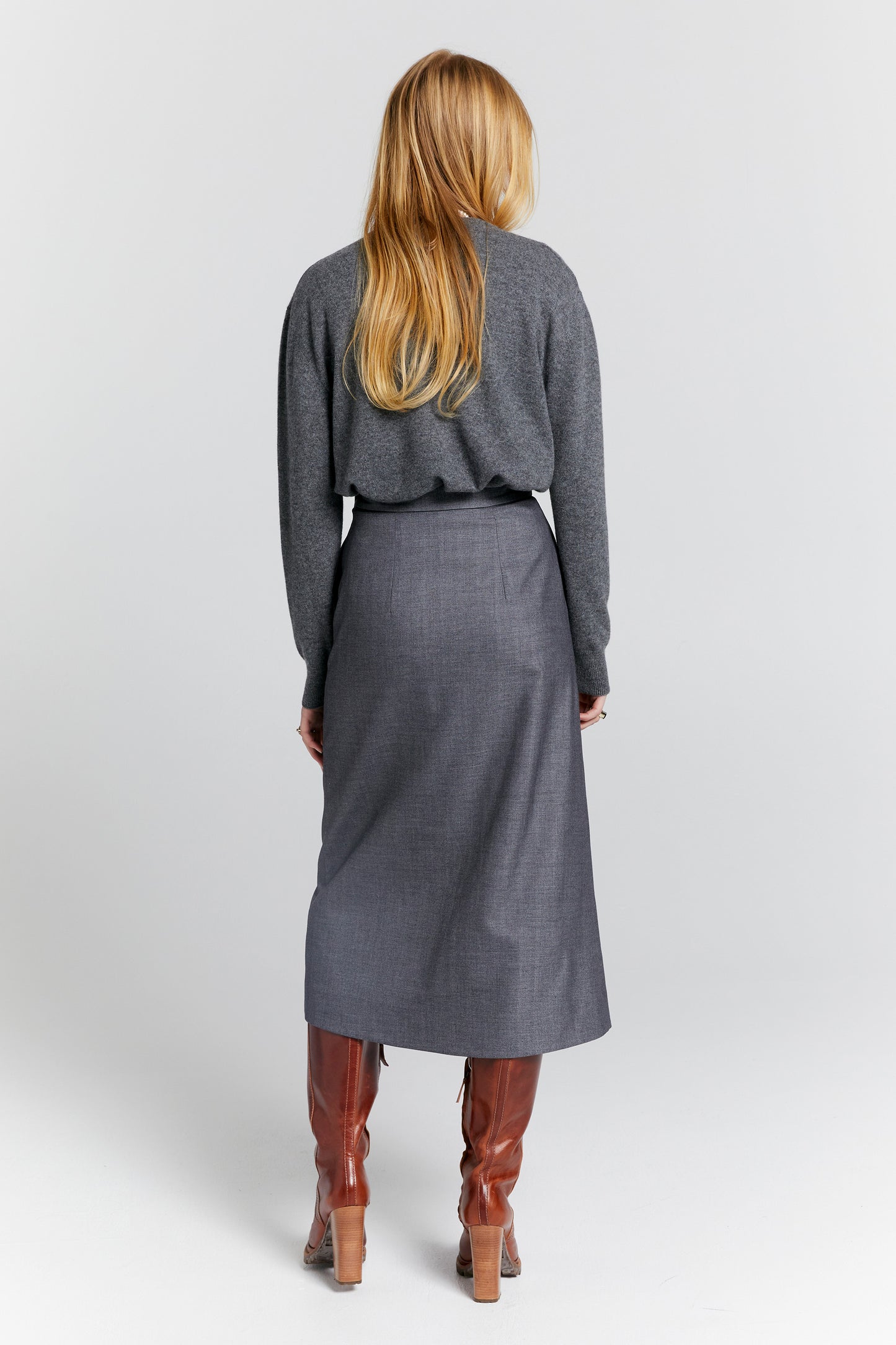 Roving Wrap Skirt Charcoal