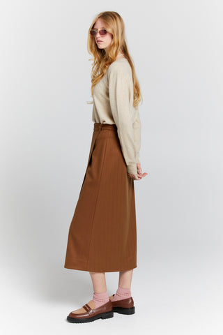 Roving Wrap Skirt Chestnut
