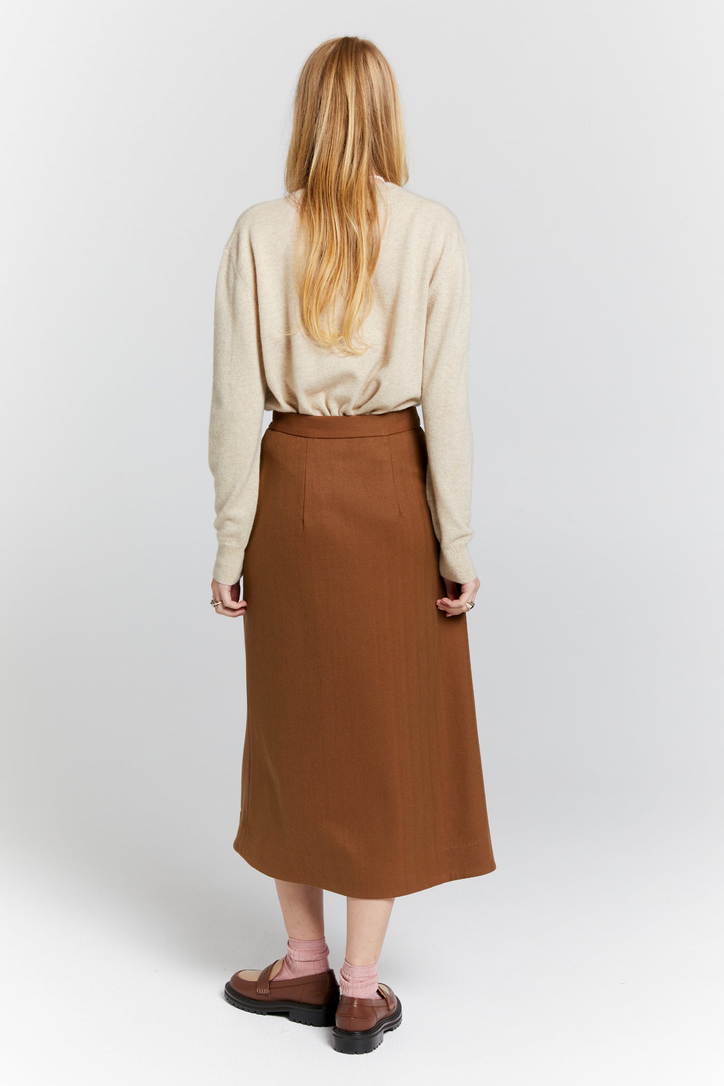 Roving Wrap Skirt Chestnut