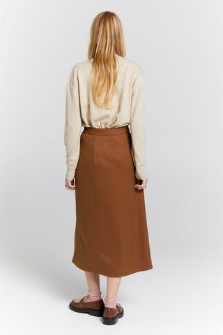 Roving Wrap Skirt Chestnut