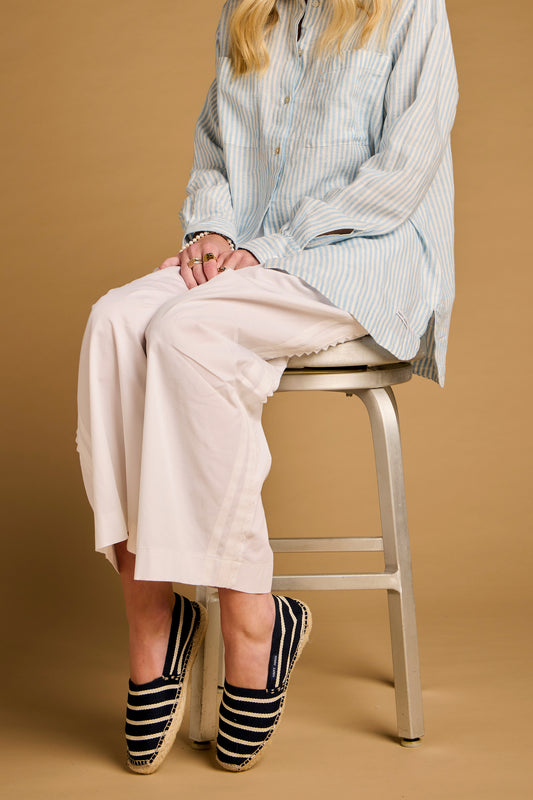 Espadrille R F Marine/Blanc