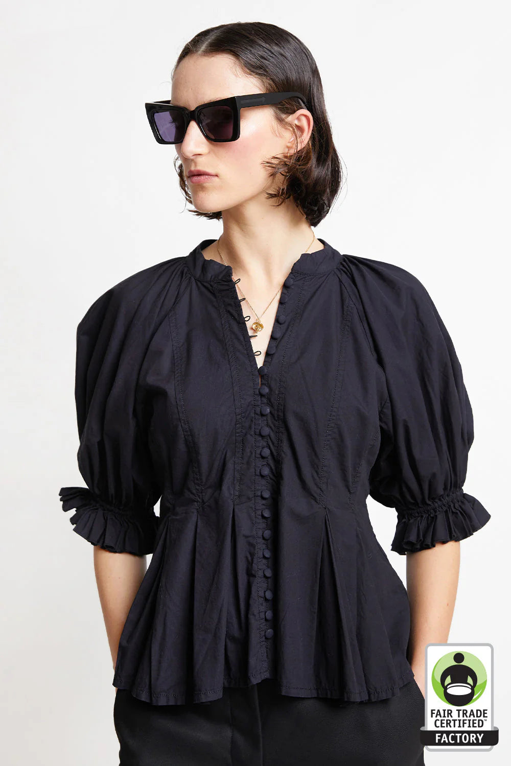 Melody Organic Cotton Top Off-White