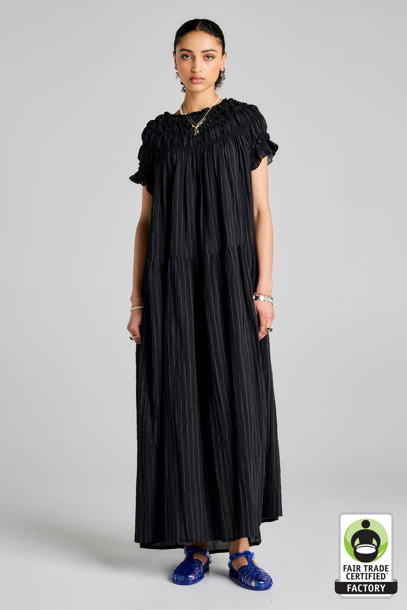 Orestes Organic Cotton Dress Black