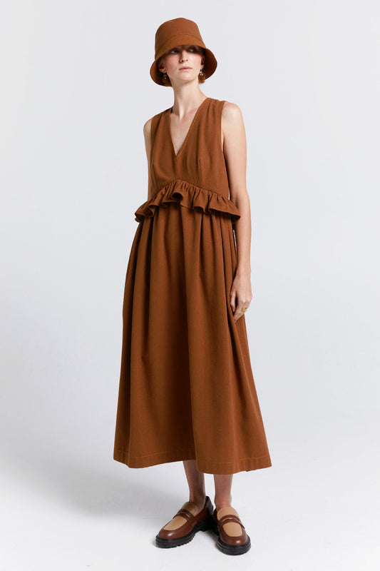 Cordyline Dress Chestnut