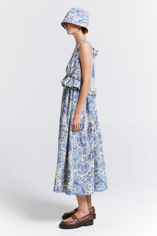 Cordyline Dress Natural/Blue